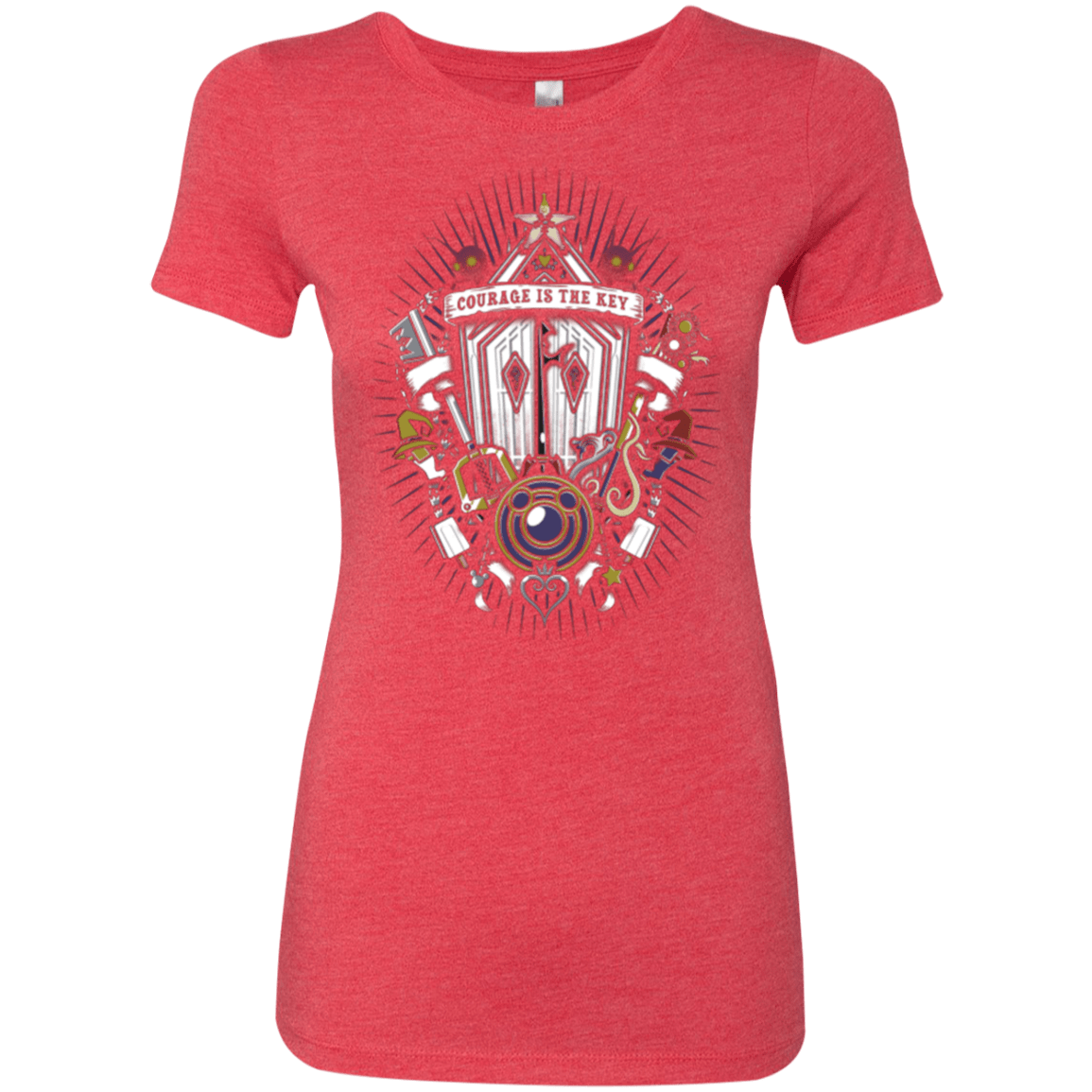 T-Shirts Vintage Red / Small Kingdom & Hearts Crest Women's Triblend T-Shirt