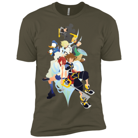 T-Shirts Military Green / X-Small Kingdom Hearts Men's Premium T-Shirt