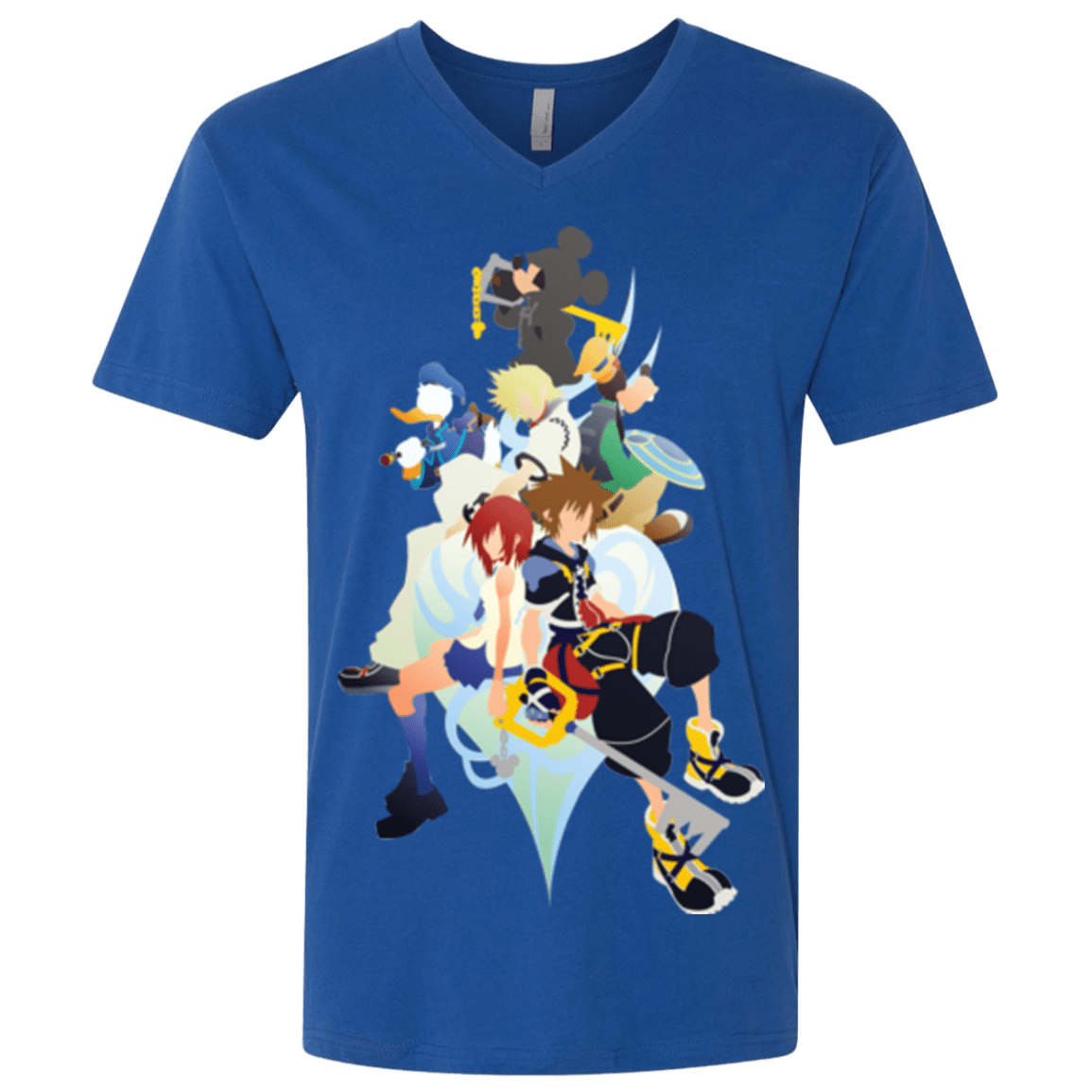 T-Shirts Royal / X-Small Kingdom Hearts Men's Premium V-Neck
