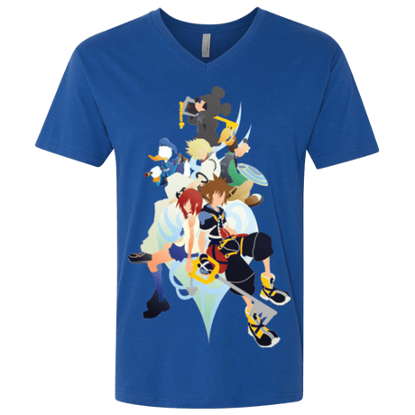 T-Shirts Royal / X-Small Kingdom Hearts Men's Premium V-Neck