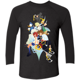 T-Shirts Vintage Black/Vintage Black / X-Small Kingdom Hearts Men's Triblend 3/4 Sleeve