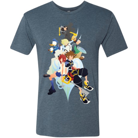 T-Shirts Indigo / Small Kingdom Hearts Men's Triblend T-Shirt