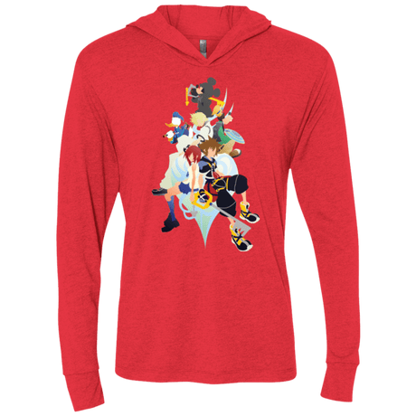 T-Shirts Vintage Red / X-Small Kingdom Hearts Triblend Long Sleeve Hoodie Tee