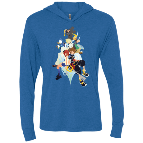 T-Shirts Vintage Royal / X-Small Kingdom Hearts Triblend Long Sleeve Hoodie Tee