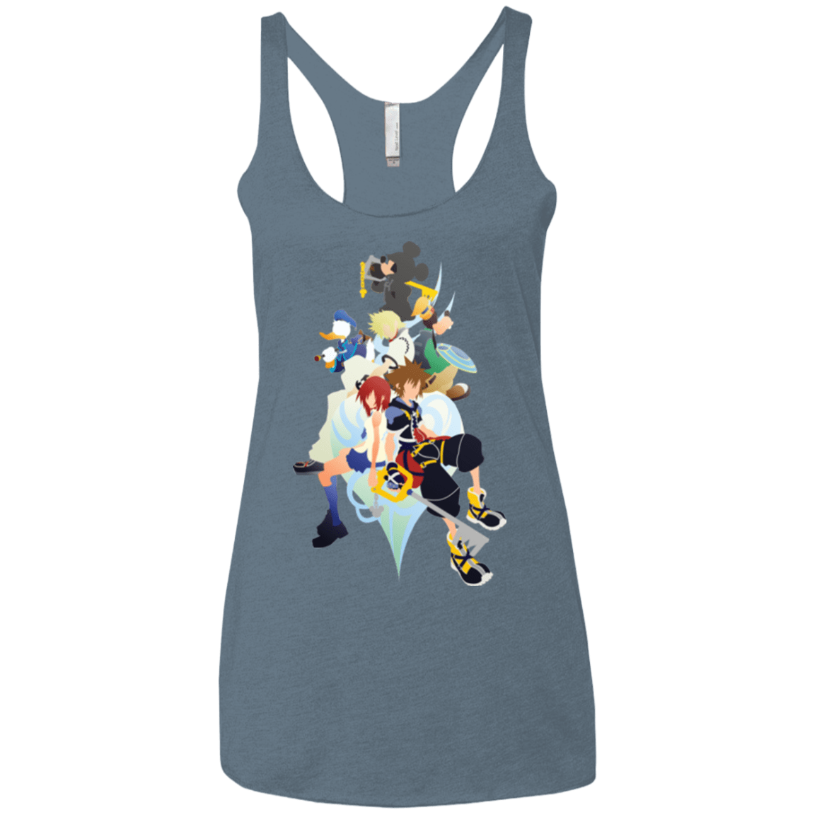 T-Shirts Indigo / X-Small Kingdom Hearts Women's Triblend Racerback Tank