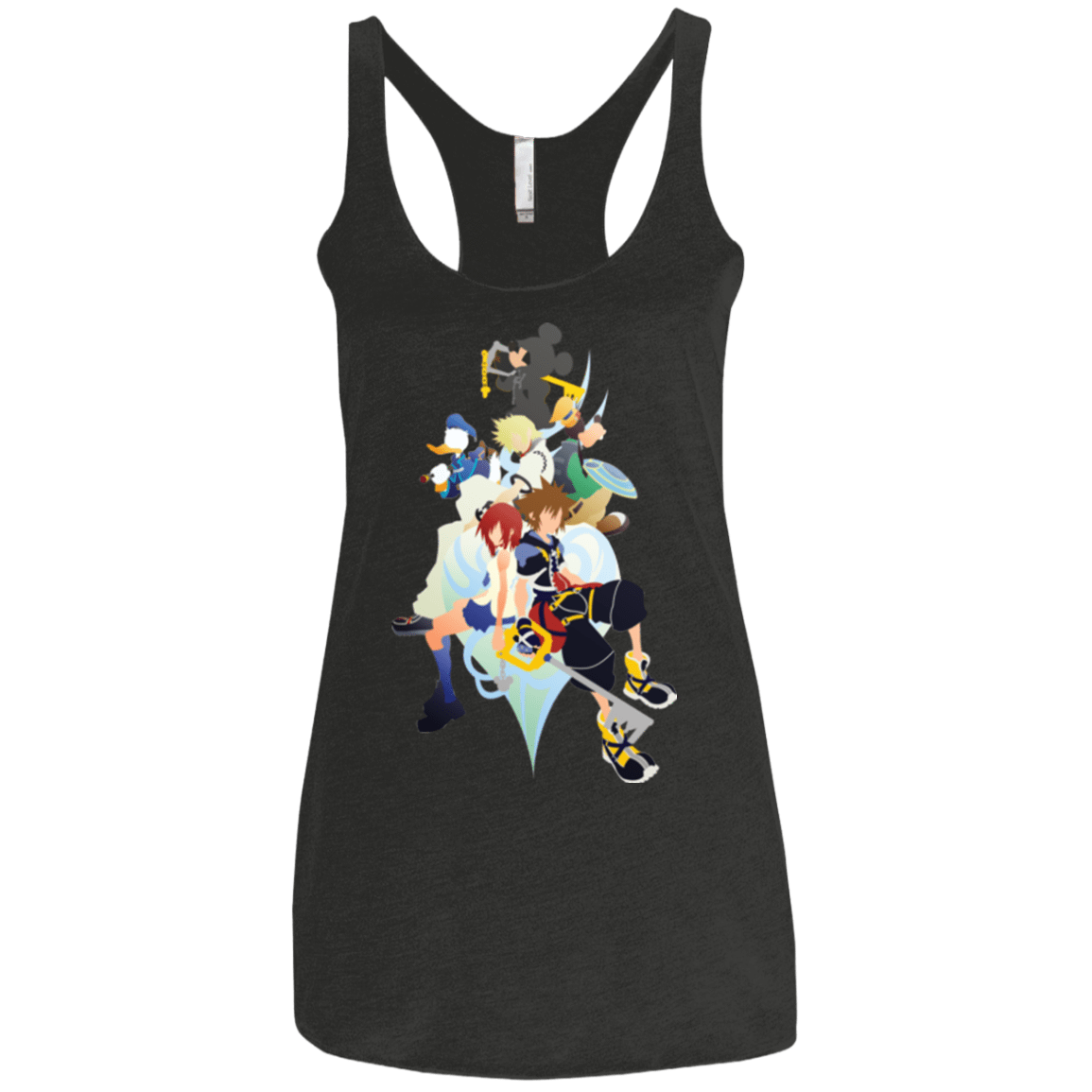 T-Shirts Vintage Black / X-Small Kingdom Hearts Women's Triblend Racerback Tank