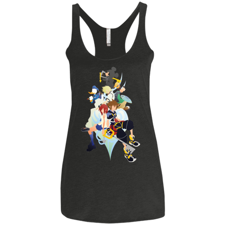 T-Shirts Vintage Black / X-Small Kingdom Hearts Women's Triblend Racerback Tank