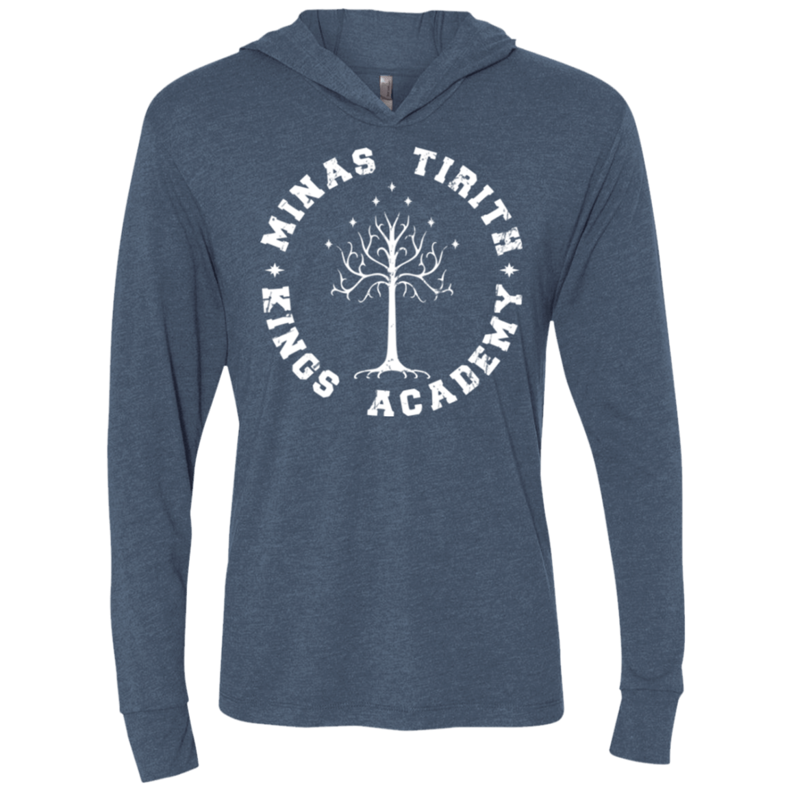 T-Shirts Indigo / X-Small Kings Academy Triblend Long Sleeve Hoodie Tee