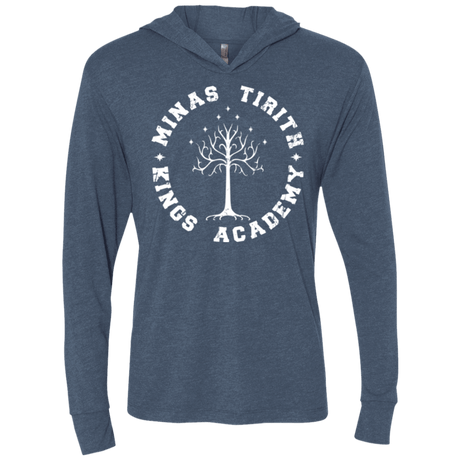 T-Shirts Indigo / X-Small Kings Academy Triblend Long Sleeve Hoodie Tee