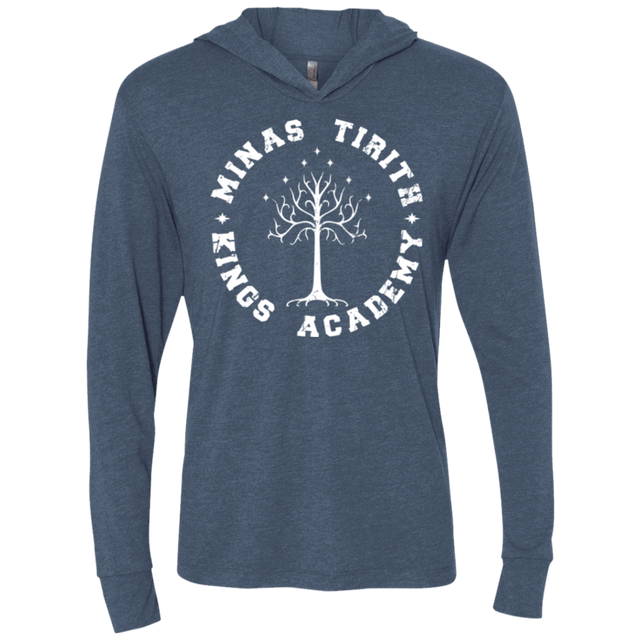 T-Shirts Indigo / X-Small Kings Academy Triblend Long Sleeve Hoodie Tee
