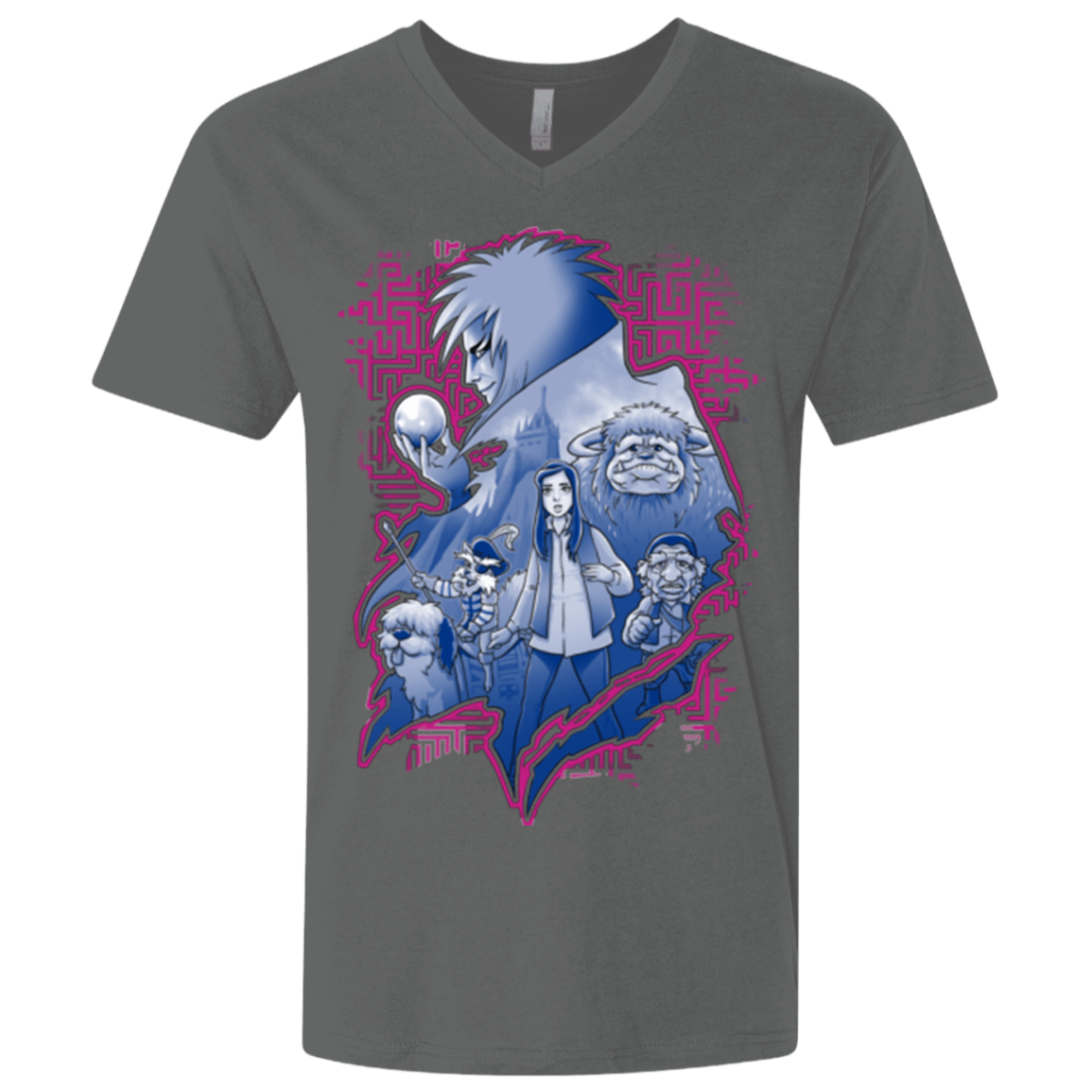 T-Shirts Heavy Metal / X-Small Kings Labyrinth Men's Premium V-Neck