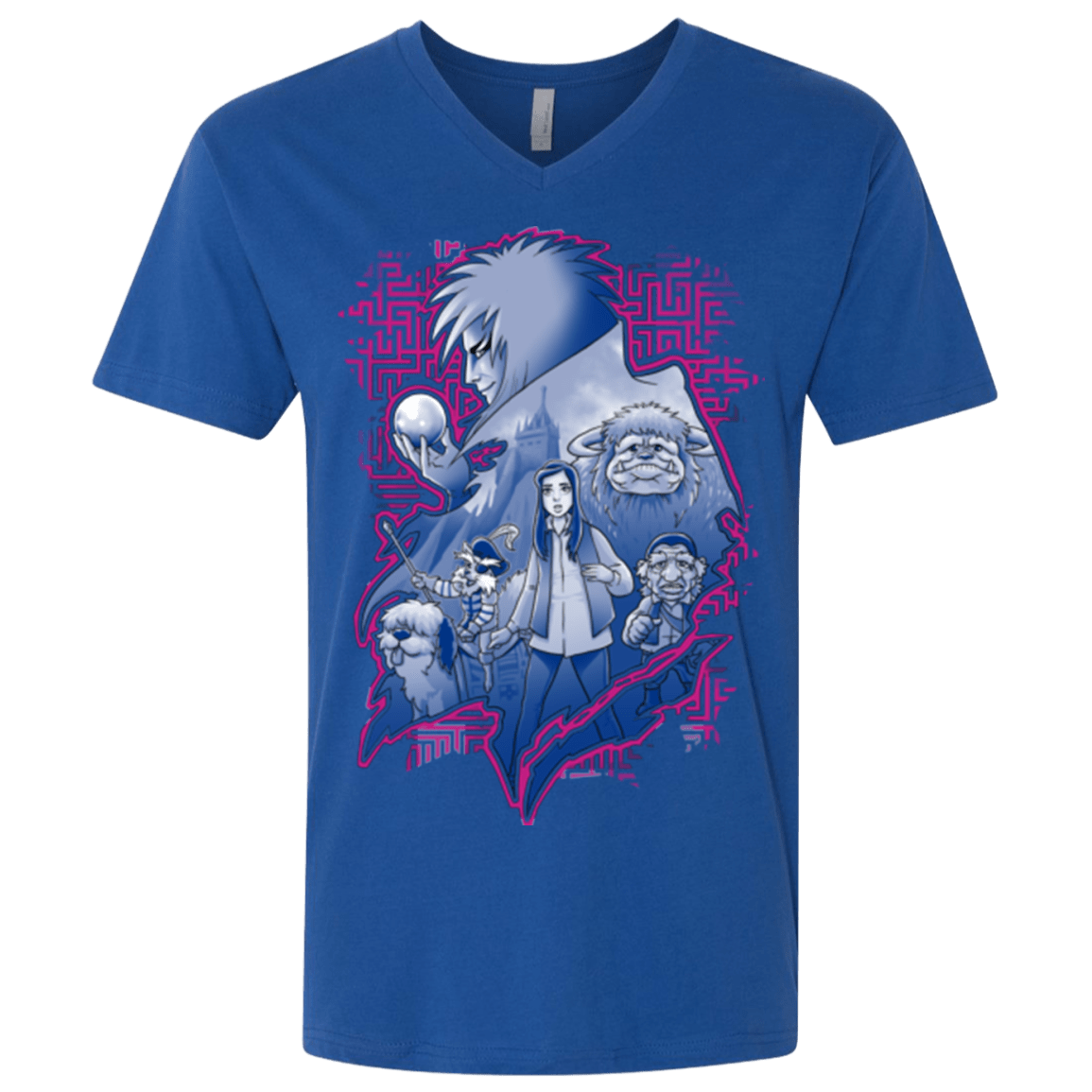 T-Shirts Royal / X-Small Kings Labyrinth Men's Premium V-Neck