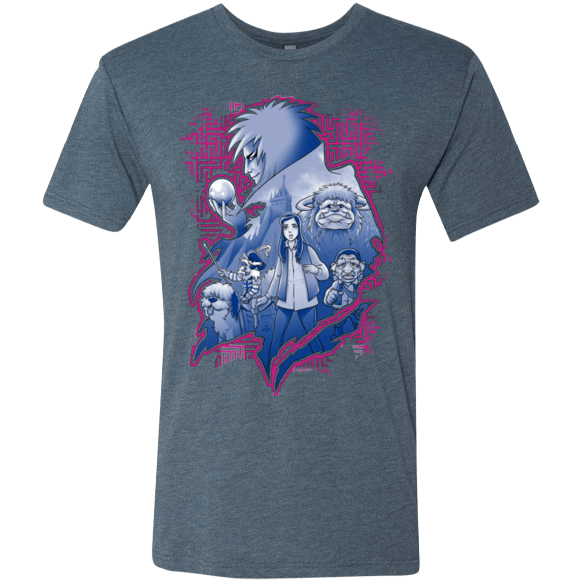 T-Shirts Indigo / Small Kings Labyrinth Men's Triblend T-Shirt
