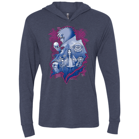 T-Shirts Vintage Navy / X-Small Kings Labyrinth Triblend Long Sleeve Hoodie Tee