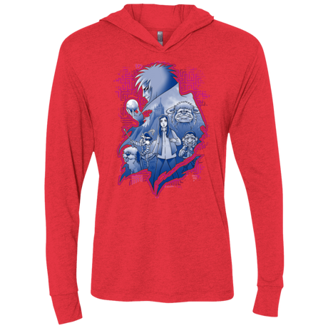 T-Shirts Vintage Red / X-Small Kings Labyrinth Triblend Long Sleeve Hoodie Tee