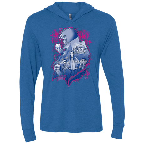 T-Shirts Vintage Royal / X-Small Kings Labyrinth Triblend Long Sleeve Hoodie Tee