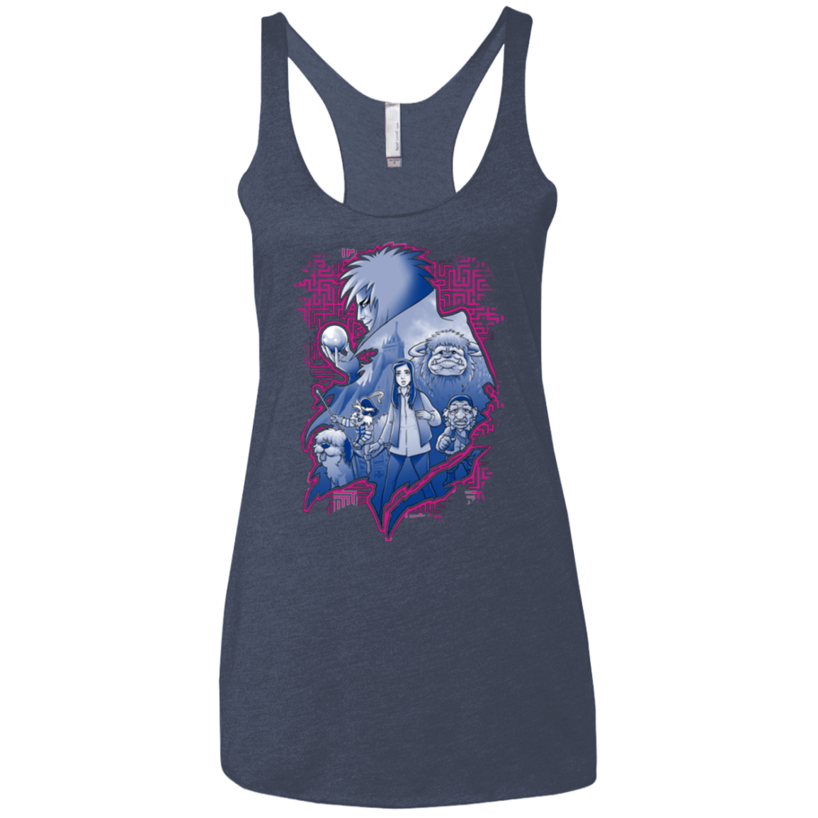 T-Shirts Vintage Navy / X-Small Kings Labyrinth Women's Triblend Racerback Tank