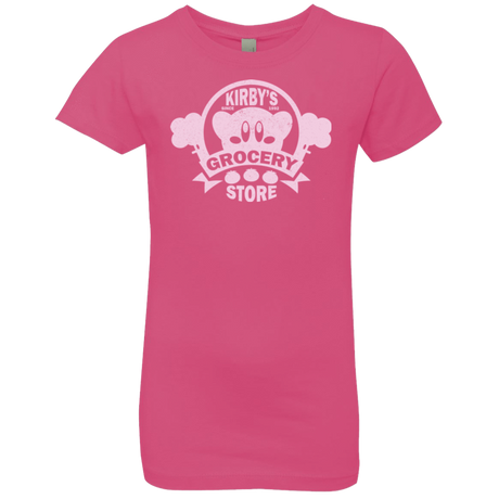 T-Shirts Hot Pink / YXS Kirbys Grocery Store Girls Premium T-Shirt