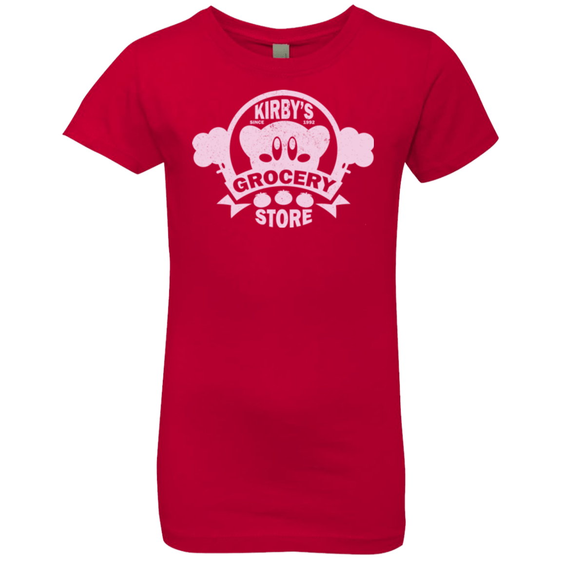 T-Shirts Red / YXS Kirbys Grocery Store Girls Premium T-Shirt