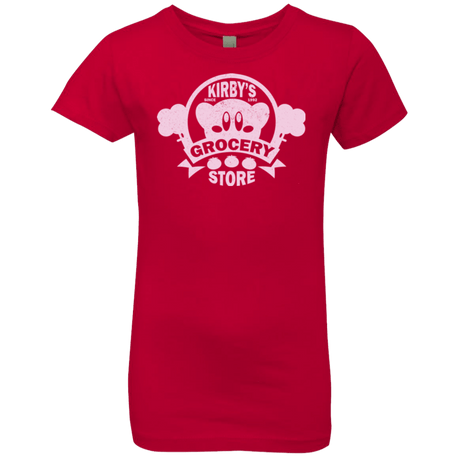 T-Shirts Red / YXS Kirbys Grocery Store Girls Premium T-Shirt