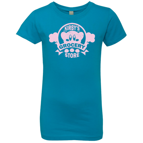 T-Shirts Turquoise / YXS Kirbys Grocery Store Girls Premium T-Shirt