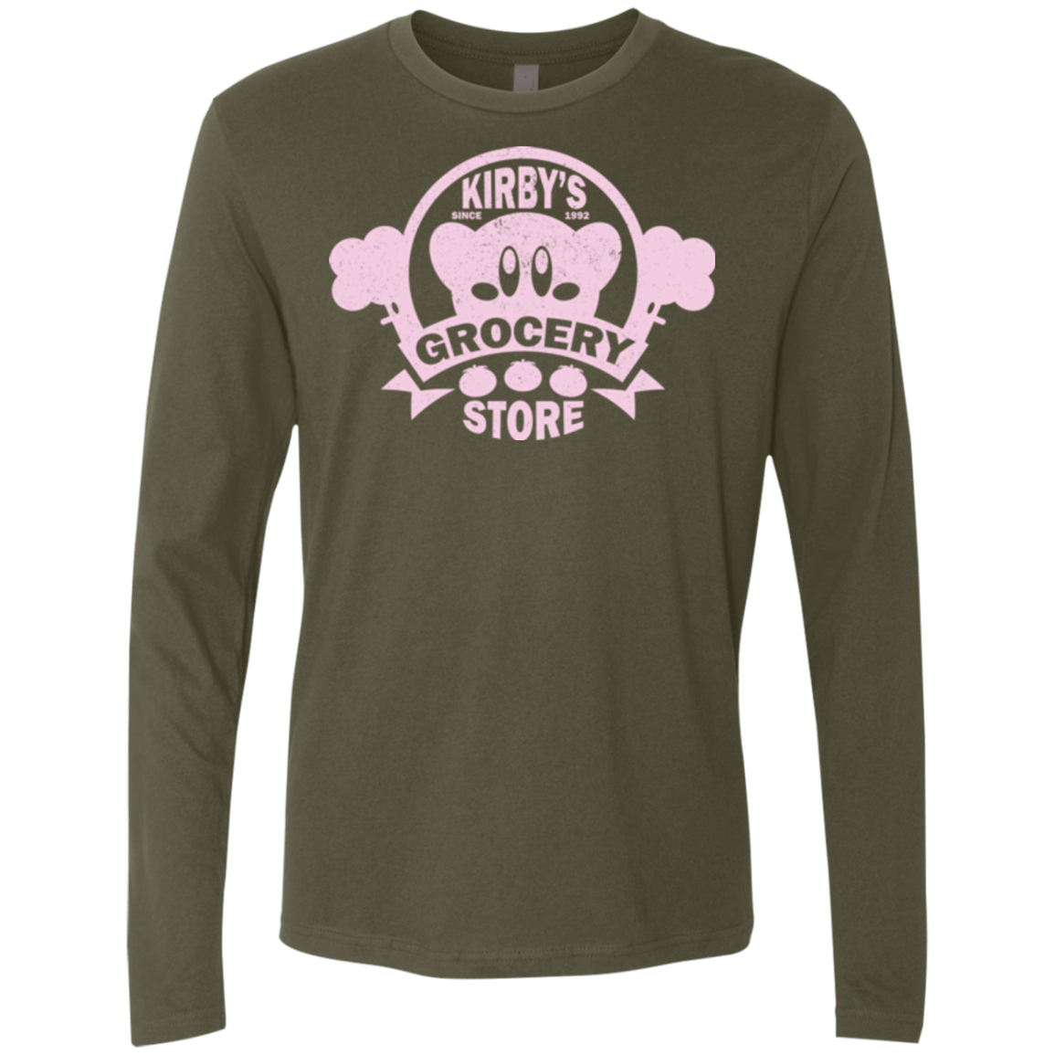 T-Shirts Military Green / Small Kirbys Grocery Store Men's Premium Long Sleeve