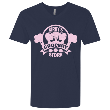 T-Shirts Midnight Navy / X-Small Kirbys Grocery Store Men's Premium V-Neck