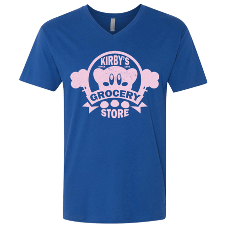 T-Shirts Royal / X-Small Kirbys Grocery Store Men's Premium V-Neck