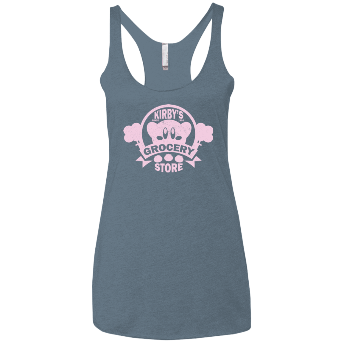 T-Shirts Indigo / X-Small Kirbys Grocery Store Women's Triblend Racerback Tank