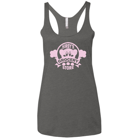T-Shirts Premium Heather / X-Small Kirbys Grocery Store Women's Triblend Racerback Tank