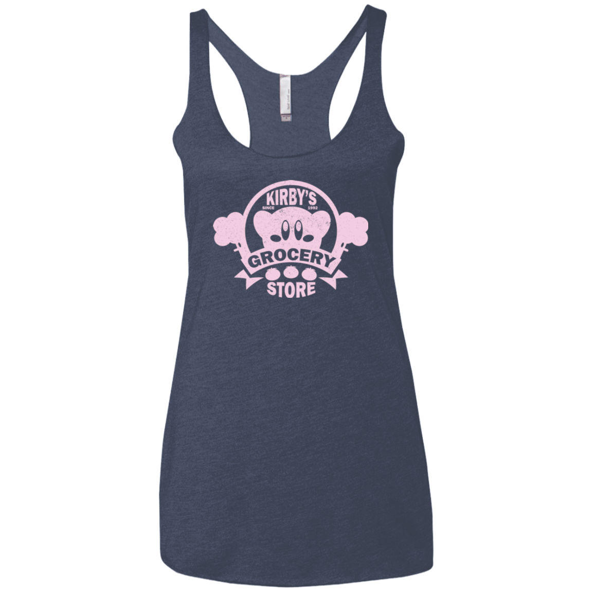 T-Shirts Vintage Navy / X-Small Kirbys Grocery Store Women's Triblend Racerback Tank