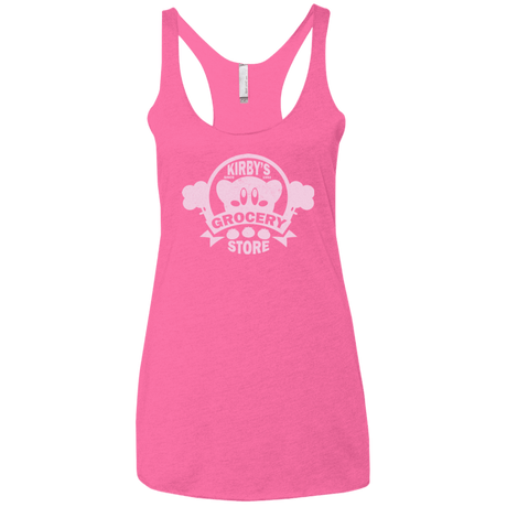 T-Shirts Vintage Pink / X-Small Kirbys Grocery Store Women's Triblend Racerback Tank