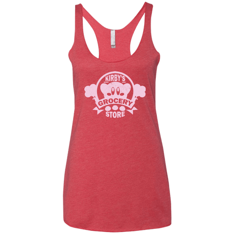 T-Shirts Vintage Red / X-Small Kirbys Grocery Store Women's Triblend Racerback Tank