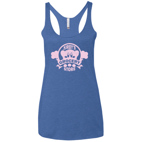 T-Shirts Vintage Royal / X-Small Kirbys Grocery Store Women's Triblend Racerback Tank