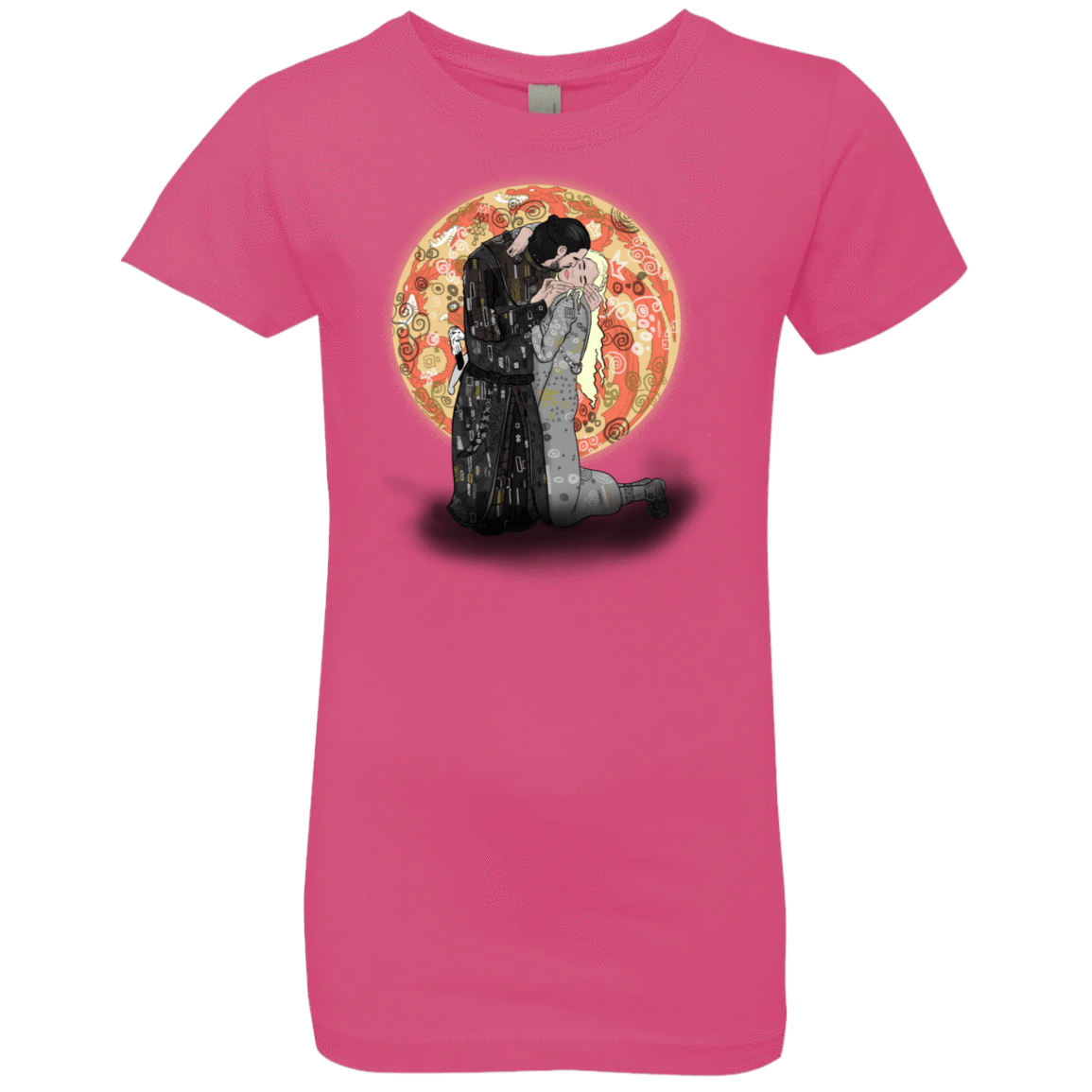 T-Shirts Hot Pink / YXS Kiss Jon and Dany Girls Premium T-Shirt