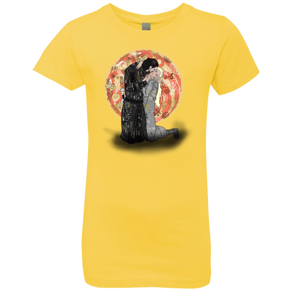 T-Shirts Vibrant Yellow / YXS Kiss Jon and Dany Girls Premium T-Shirt