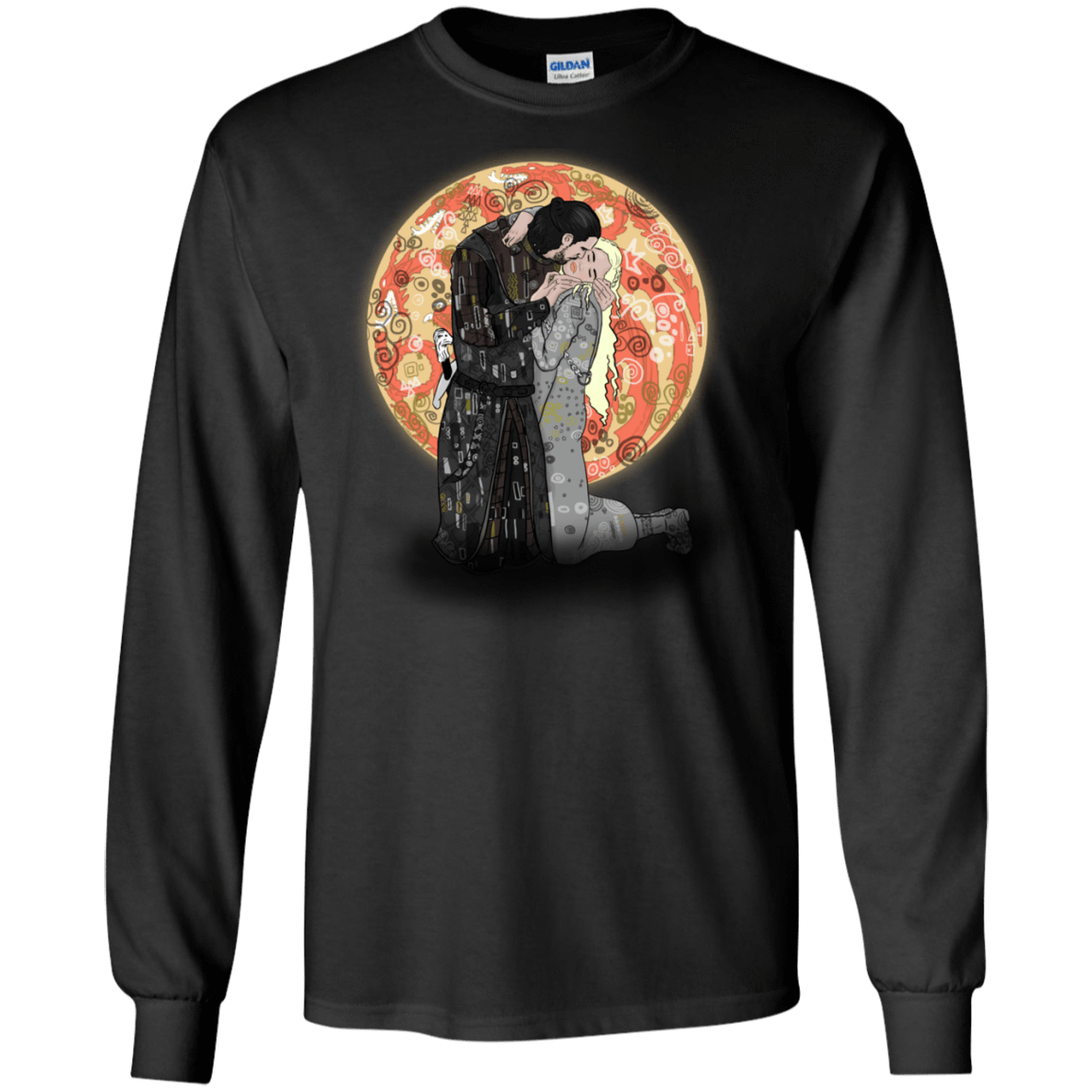 T-Shirts Black / S Kiss Jon and Dany Men's Long Sleeve T-Shirt