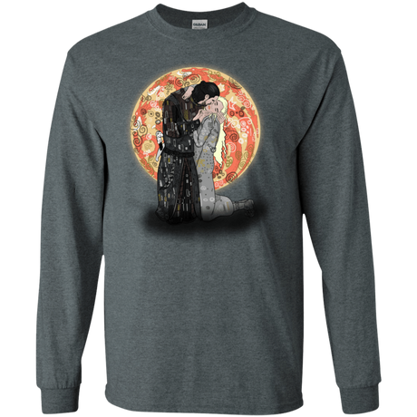 T-Shirts Dark Heather / S Kiss Jon and Dany Men's Long Sleeve T-Shirt