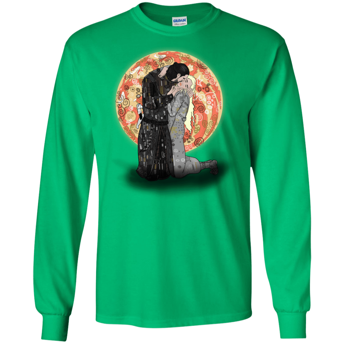 T-Shirts Irish Green / S Kiss Jon and Dany Men's Long Sleeve T-Shirt