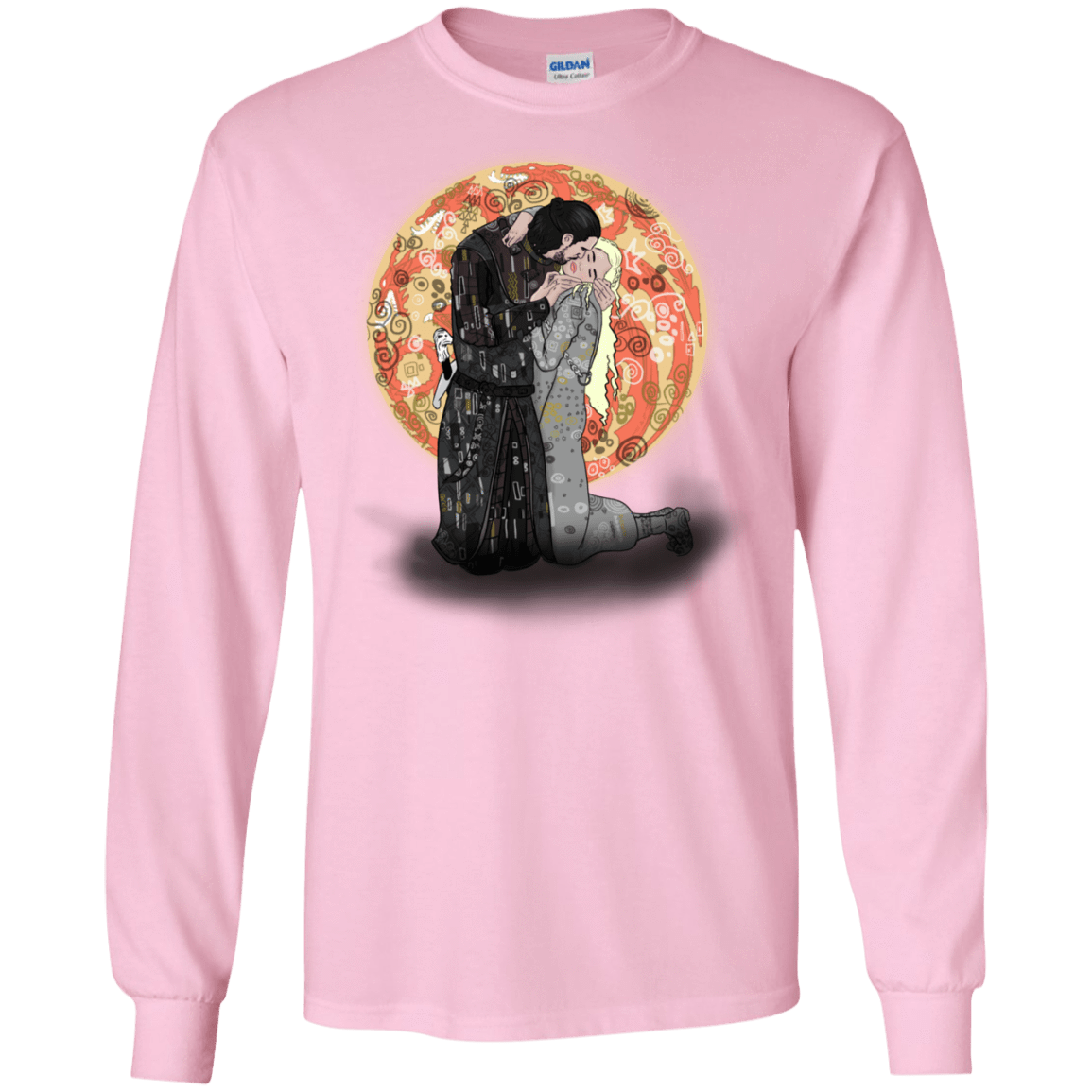 T-Shirts Light Pink / S Kiss Jon and Dany Men's Long Sleeve T-Shirt