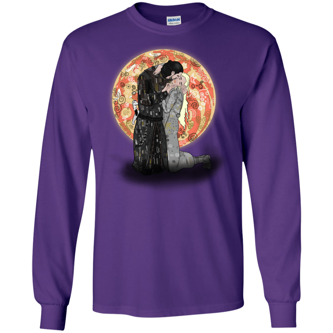 T-Shirts Purple / S Kiss Jon and Dany Men's Long Sleeve T-Shirt