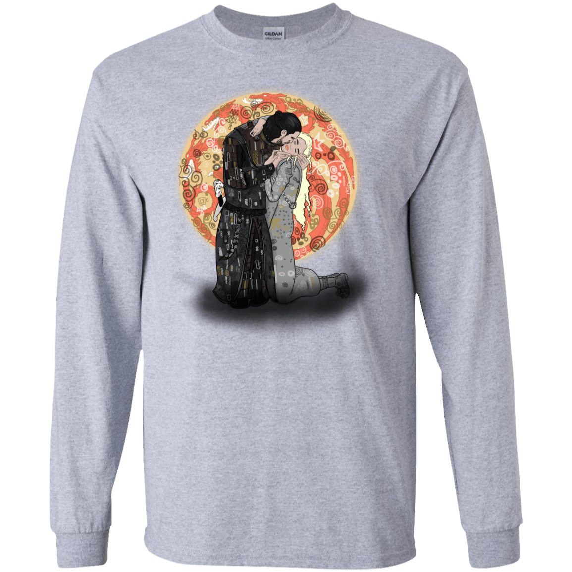 T-Shirts Sport Grey / S Kiss Jon and Dany Men's Long Sleeve T-Shirt