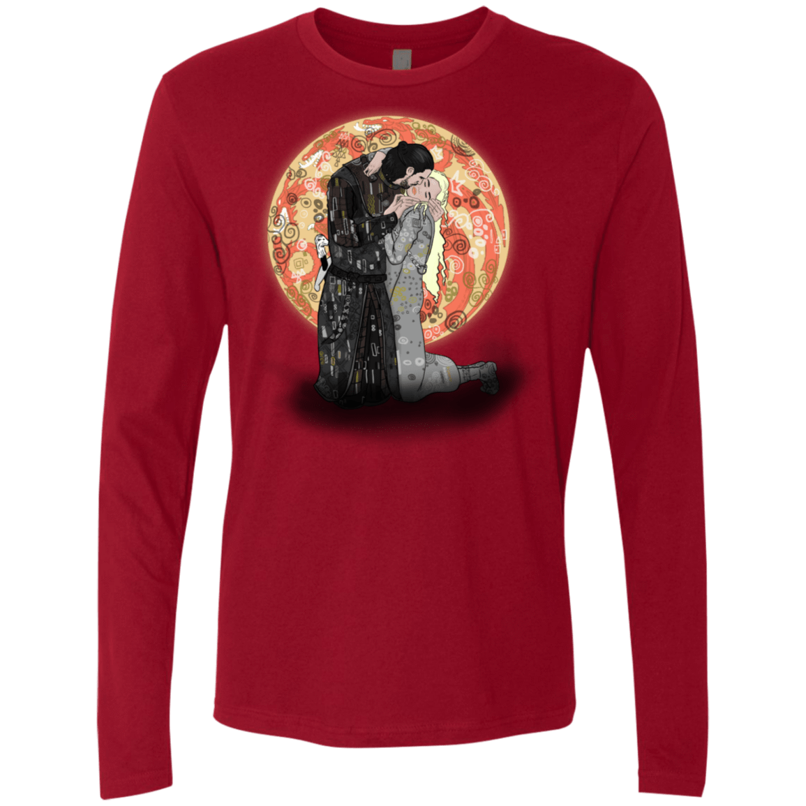 T-Shirts Cardinal / S Kiss Jon and Dany Men's Premium Long Sleeve
