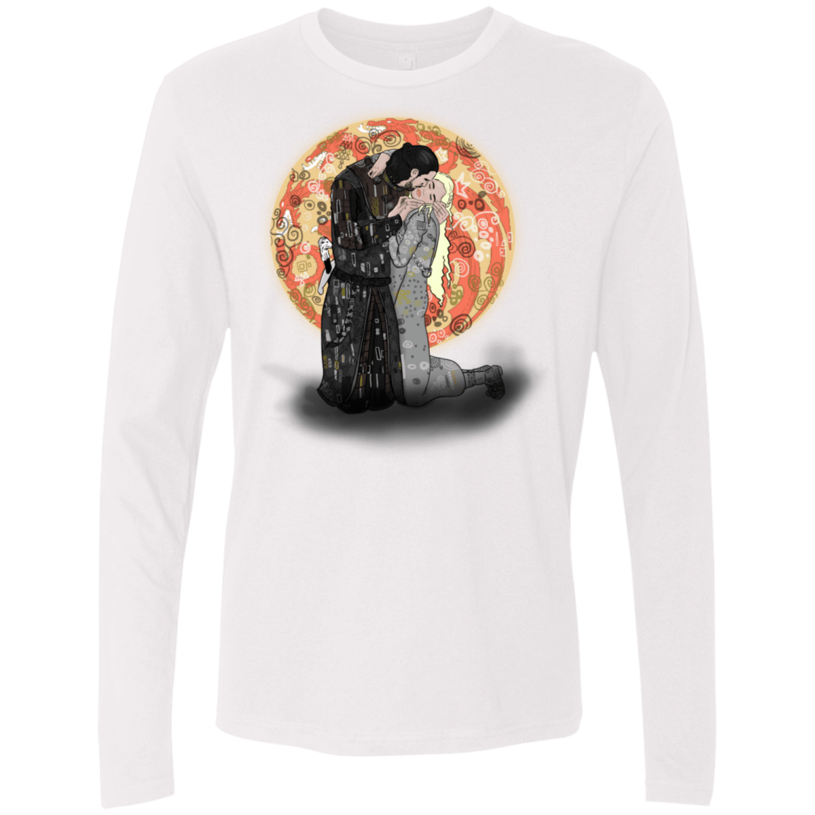 T-Shirts White / S Kiss Jon and Dany Men's Premium Long Sleeve