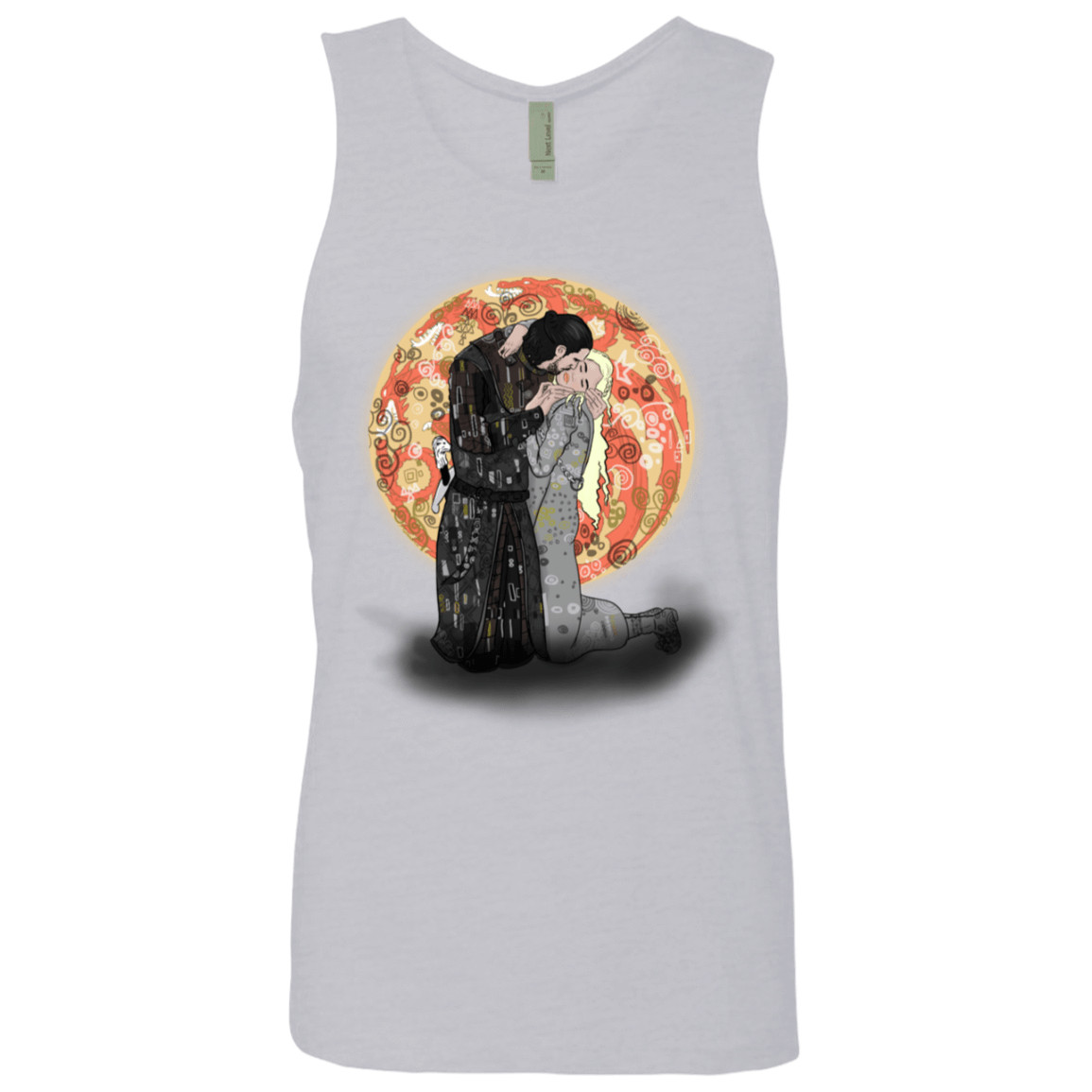 T-Shirts Heather Grey / S Kiss Jon and Dany Men's Premium Tank Top