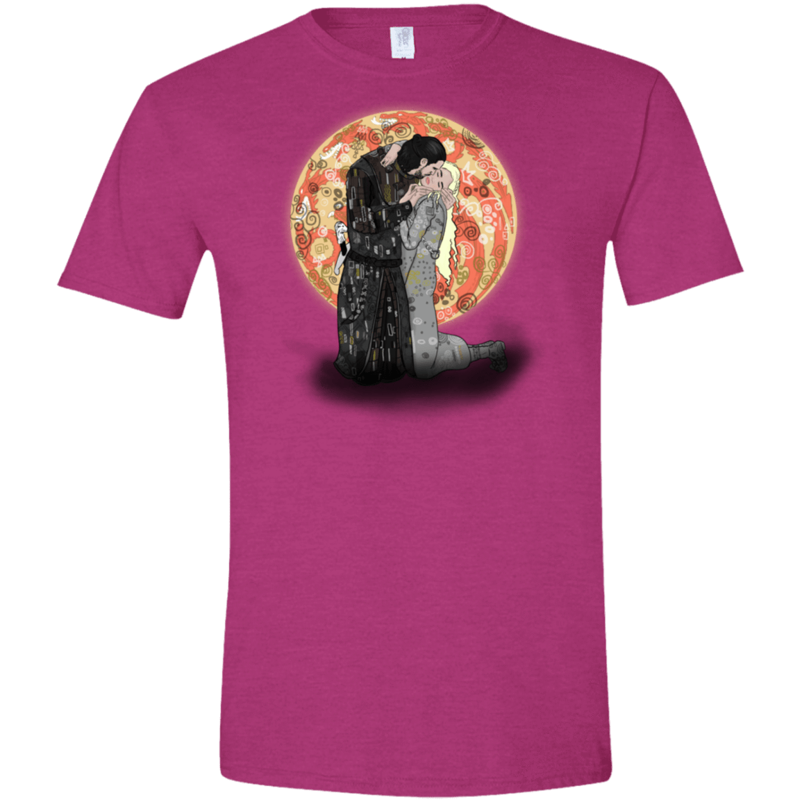 T-Shirts Antique Heliconia / S Kiss Jon and Dany Men's Semi-Fitted Softstyle