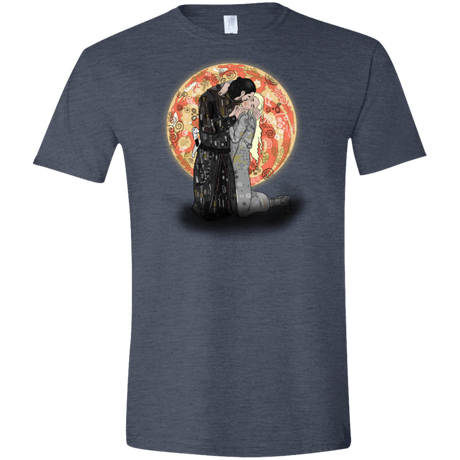 T-Shirts Heather Navy / S Kiss Jon and Dany Men's Semi-Fitted Softstyle