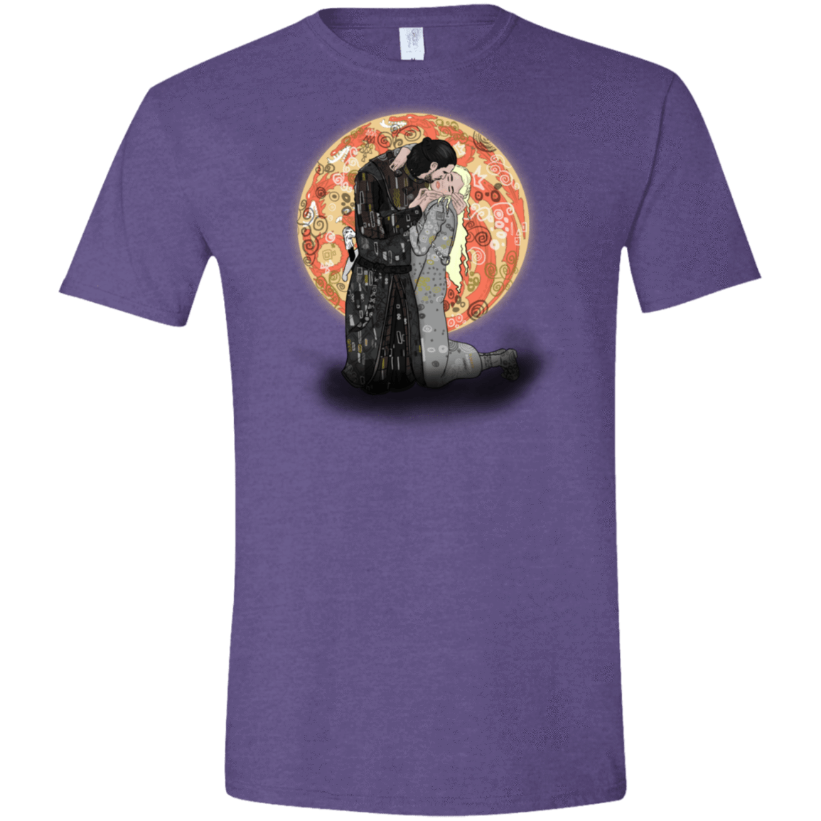 T-Shirts Heather Purple / S Kiss Jon and Dany Men's Semi-Fitted Softstyle