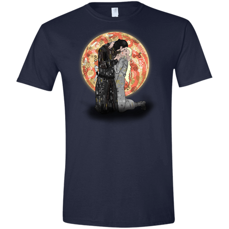 T-Shirts Navy / X-Small Kiss Jon and Dany Men's Semi-Fitted Softstyle