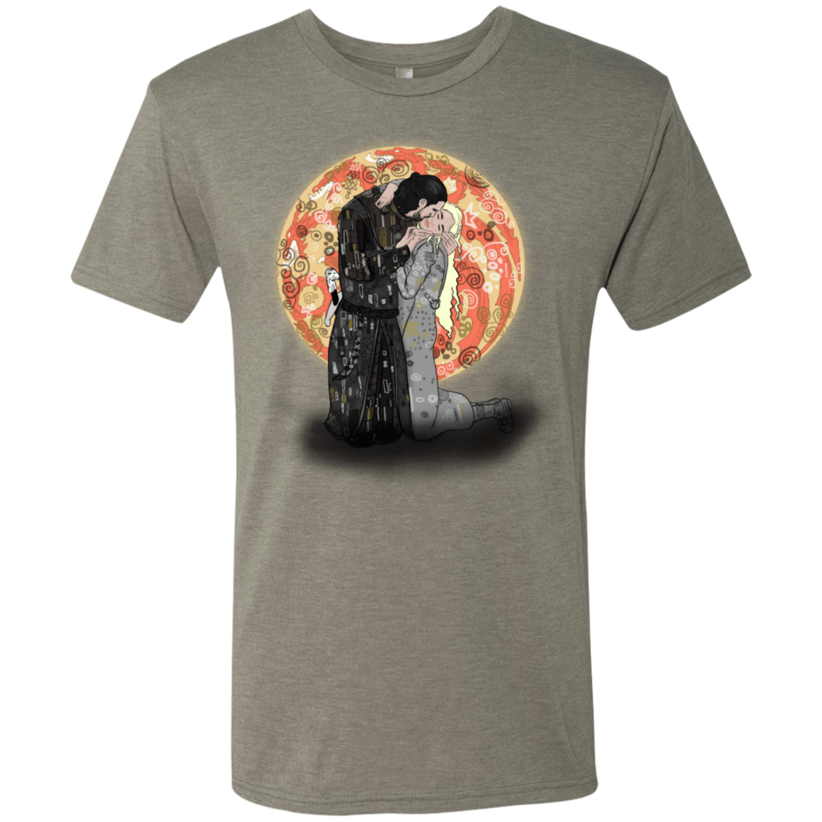 T-Shirts Venetian Grey / S Kiss Jon and Dany Men's Triblend T-Shirt